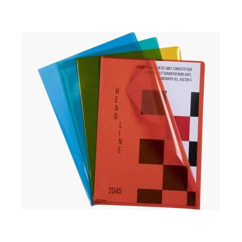 Pochettes Coins - A4 - Couleurs Assorties - Pour Classer Documents A4 - 10 Unités