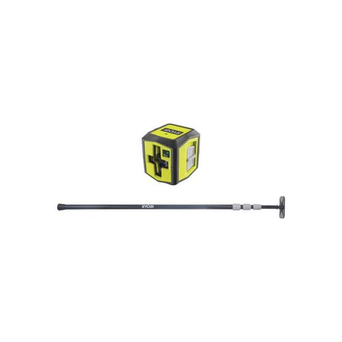 Pack RYOBI - Laser croix verte - RBCLLG2 - 15m de portée - Canne télescopique RBCLTP1 - 320cm