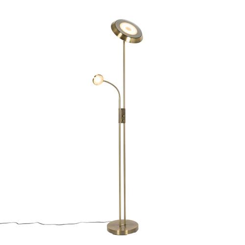 Lampadaire Bronze Avec Led Et Liseuse Orientable