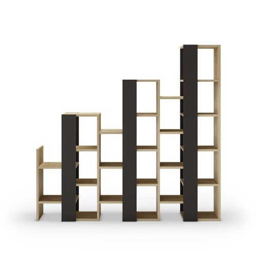 Étagère Séparatrice - H151 Cm - Aspect Chêne Vintage