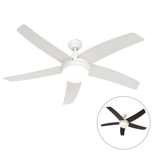 Ventilateur plafond intelligent blanc LED avec télécommande