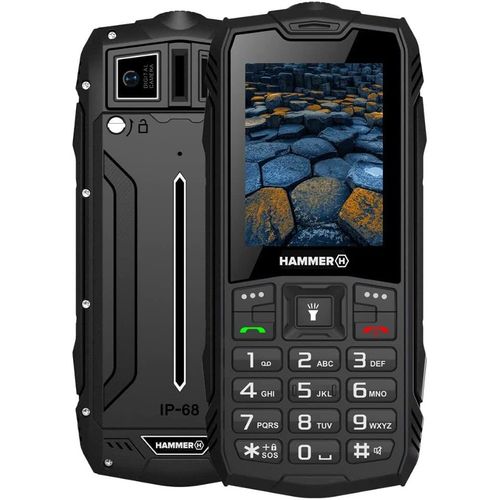 TELEPHONE PORTABLE INCASSABLE HAMMER BASALT - DUAL SIM - NOIR
