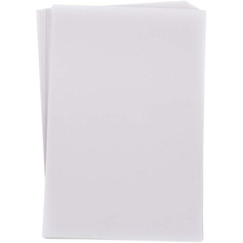Lot De 50 Feuilles De Papier Vélin Coloré Translucide Imprimable Pour Impression Et Encre 100 Sheet Blanc