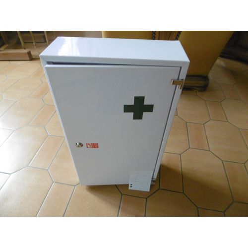 Armoire A Pharmacie Metal Blanche Murale 525x320x125mm Valrex 80200.00