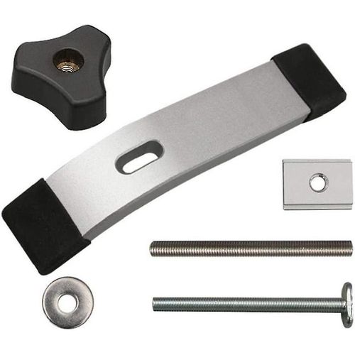 Table de travail du bois T Track Metal Quick Acting Hold Down Clamp Set pour T-slot T-track Outils de travail du bois Accessoires Outils manuels (silv