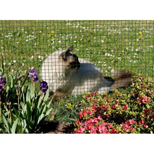 Grillage Métal Plastifié ""Fensanet Plast 25"" - 1 X 5 M - 25,4 X 25,4 X 0,85/1,2 Mm - Vert