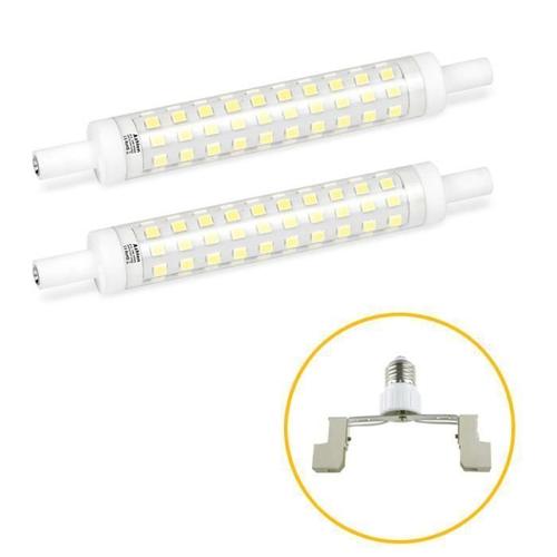 Ampoule R7s Led 118 Mm 10w Blanc Froid 6000k Équivalent Lampe Halogene 48w 60w 75w Réfléchissante Linéaire Douilles R7s 230v Ac