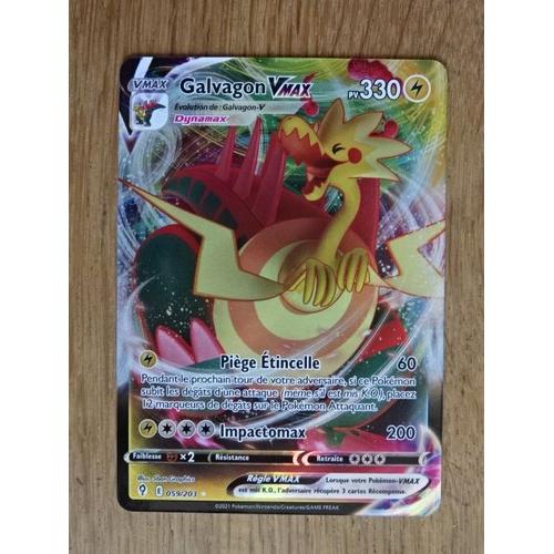 Carte Pokémon Galvagon Vmax Brillante 330 Pv 059/203 Eb07 Epée Bouclier Evolution Céleste