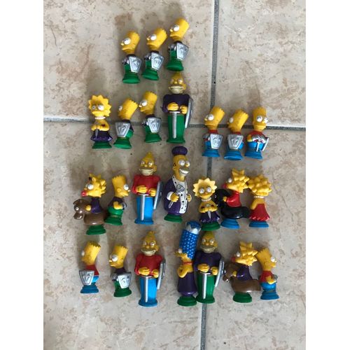 Lot De 24 Pièces Pour Le Jeux D'échec The Simpsons 3d Chess