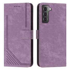 Coque Pour Samsung Galaxy S22,Etui De Samsung Galaxy S22 Premium En Cuir Pochette Protection,Étui Pour Samsung Galaxy S22 Portefeuille Rabat Clapet Case,Violet