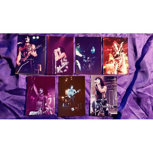 Kiss 7 Photos Professionnelles Inédites De Paul Stanley Live En 1980 9x13 Cm Lot N° 14