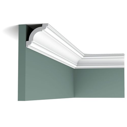 Pack 4 mètres CX124 Corniche plafond Orac x Cimaises-et-plus - 5x5x200cm (h x p x L) - moulure décorative polymère