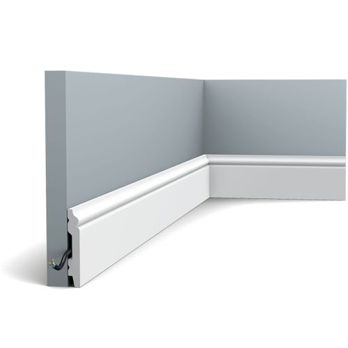Pack de 4m Plinthe SX165 Orac x Cimaises-et-plus - 7x1x200cm (h x p x L) - plinthe décorative polymère