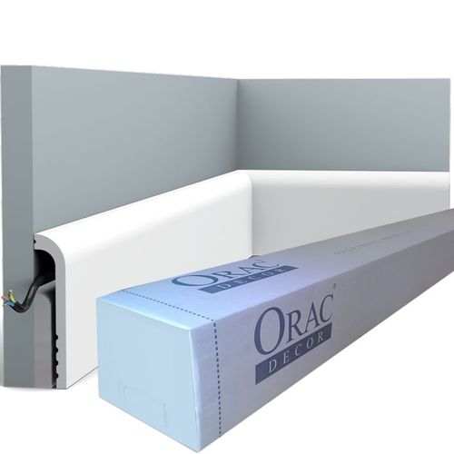 Carton complet de 44m SX185 Plinthe Orac Decor - 12x2,5x200cm (h x p x L) - surplinthe déco polymère