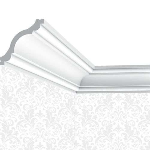 Corniche plafond Cimaises et Plus C08 - 8x8x200cm (h x p x L) - moulure décorative polyuréthane