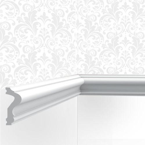 Cimaise / Moulure Cimaises et Plus M02- 6x2,5x200cm (h x p x L) - moulure décorative polyuréthane