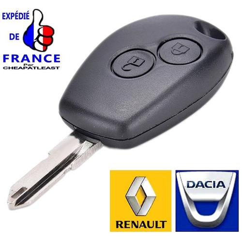 2 Boutons Coque clé Compatible pour RENAULT Megane Modus Espace Laguna  Duster Logan Dacia SANDERO Fluence Clio KANGOO SOCKET 8 m - Coques clés de  voiture/Renault - energy01