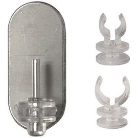 pitons adhésifs neofix 3 en 1 translucide/chrome x2