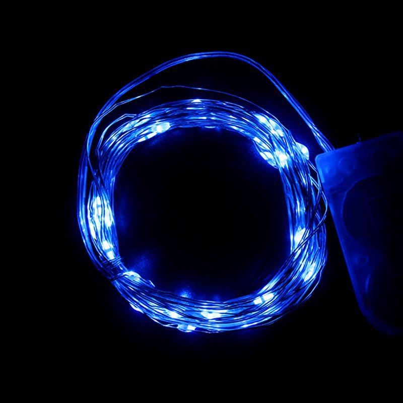 1m 10leds lumière bleue Guirlande lumineuse LED féerique en fil de
