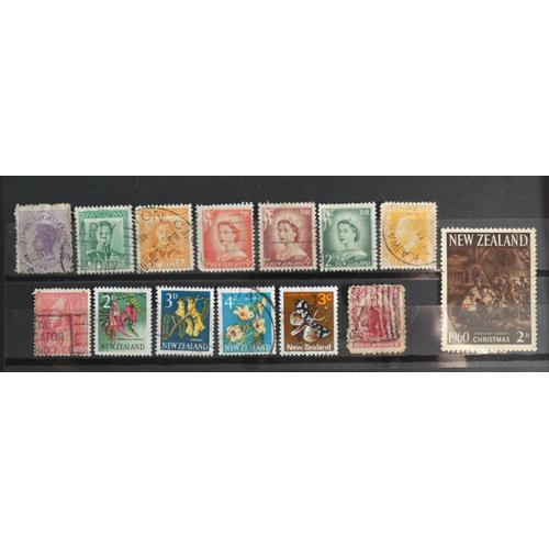 Lot De 14 Timbres Nouvelle-Zélande