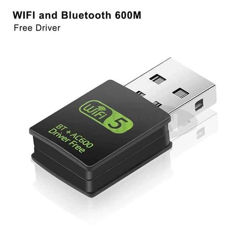 Adaptateur Usb Wifi Bluetooth Wifi 2 En 1 Adaptateur Ordinateur De Bureau Carte Reseau Sans Fil 600mbps 5ghz Lecteur Gratuit Carte Reseau Usb Wifi Bluetooth 600m