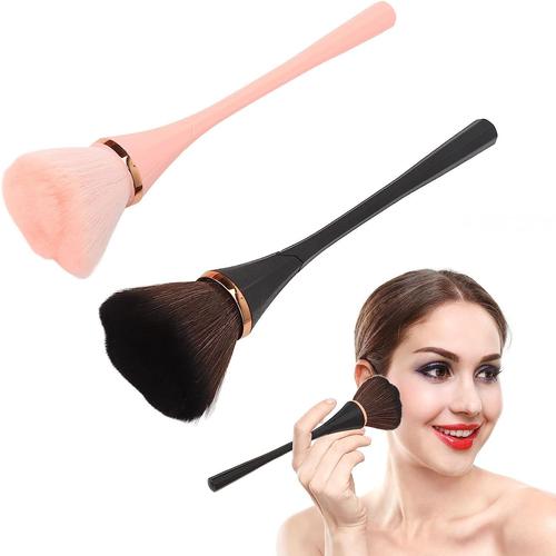 Lot De 2 Pinceaux De Maquillage, Grand Pinceau En Poudre Minérale, Fard À Joues En Poudre Libre Professionnel, Pinceaux De Maquillage Kabuki Doux Et Moelleux Pour Fond De Teint 