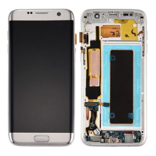 Samsung Galaxy S7 Edge / G935f Lcd Remplacement Complet Ecran ( Vitre + Tactile + Lcd ) With Frame & Charging Port Board & Volume Button & Power Button Argenté