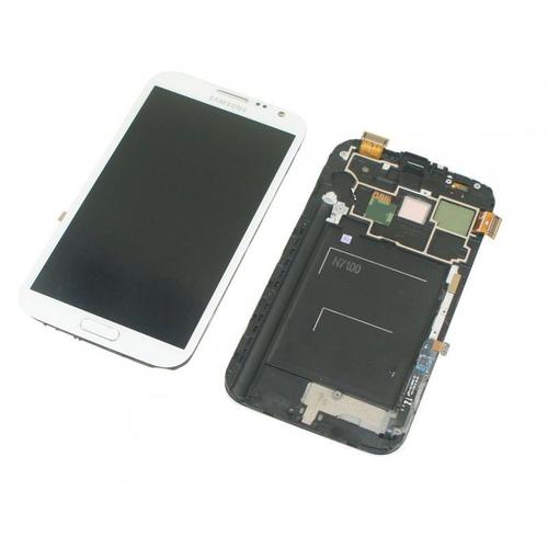 Ecran Complet Lcd + Tactile + Chassis Samsung Galaxy Note 2 N7100 - Blanc