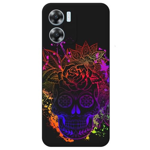 Coque Noir Oppo A57 4g Et A57s Mort Mexicaine Calavera Multicolore
