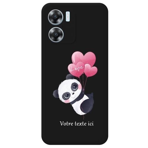 Coque Noir Oppo A57 4g Et A57s Panda Ballon Kawaii Personnalisee