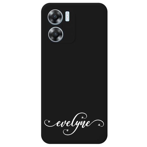 Coque Noir Oppo A57 4g Et A57s Avec Votre Prenom 1 Fleur