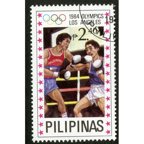Timbre Oblitéré Pilipinas, 1984 Olympics Los Angeles, 2,40
