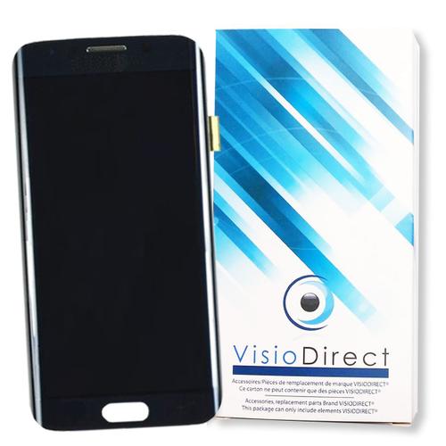 Visiodirect® Ecran Complet Pour Samsung Galaxy S6 Edge G925f Téléphone Portable Noir Vitre Tactile + Écran Lcd Sur Chassis
