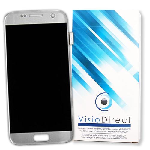 Visiodirect® Ecran Complet Pour Samsung Galaxy S7 -G930 Téléphone Portable Gris Argent Vitre Tactile + Écran Lcd