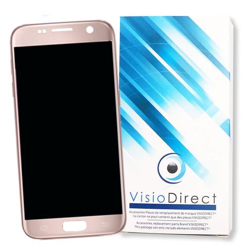 Visiodirect® Ecran Complet Pour Samsung Galaxy S7 -G930 Téléphone Portable Rose Vitre Tactile + Écran Lcd