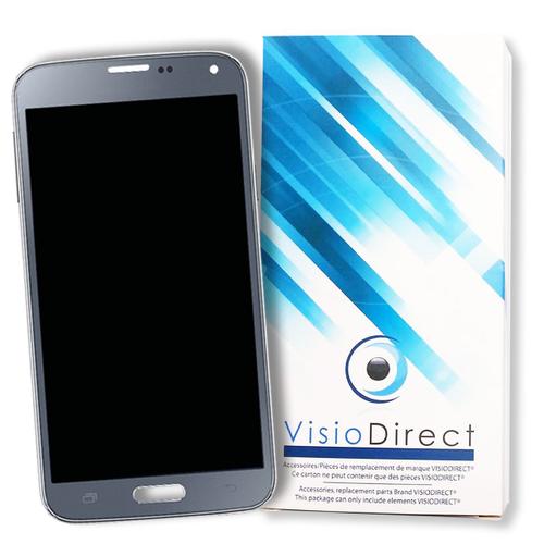 Visiodirect® Ecran Complet Pour Samsung Galaxy S5 Neo -G903f Gris Argent Vitre Tactile + Ecran Lcd
