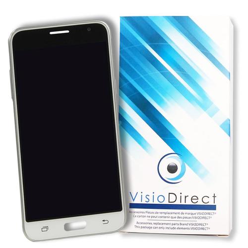 Visiodirect® Ecran Complet Pour Samsung Galaxy J3 2016 -J320f Blanc Vitre Tactile + Ecran Lcd