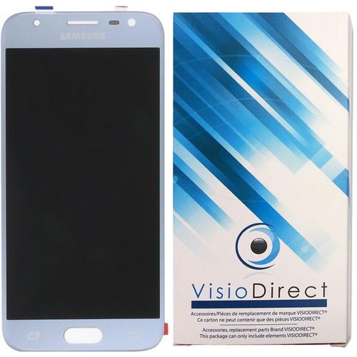 Visiodirect® Ecran Complet Pour Samsung Galaxy J3 2017 -J330f Téléphone Portable Bleu Vitre Tactile + Écran Lcd