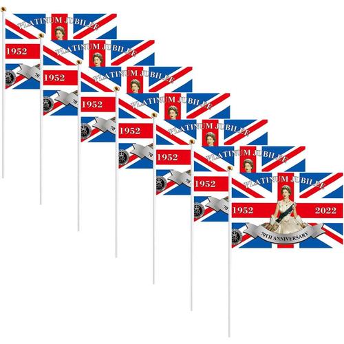 Drapeau De La Main Du Jubilé De La Reine,Drapeaux Agitant La Main Du Jubilé De La Reine Des Platines # Union Jack Stick Flag, Platinums Jubilee Flags 2022 On Sticks, Jubilee Stick Flags For