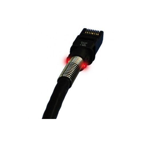 PatchSee Cordon patch - Cordon de raccordement - RJ-45 (M) pour RJ-45 (M) - 2.4 m - FTP - CAT 6a - démarré, sans halogène, bloqué - noir