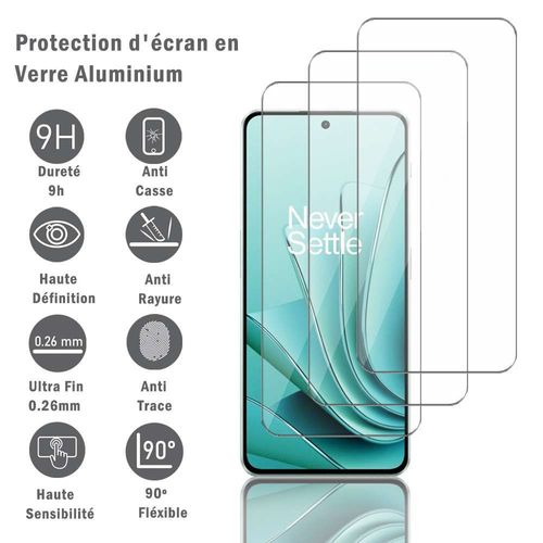 3 Films Protection D'écran En Verre D'aluminium Super Résistant 9h Pour Oneplus Ace 2 6.74", Définition Hd, Anti-Rayures, Anti-Empreintes Digitales