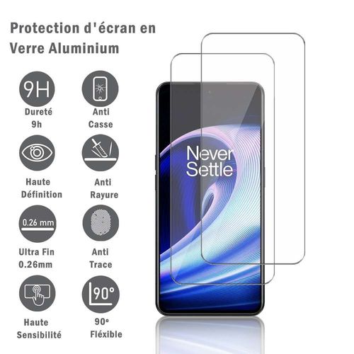 2 Films Protection D'écran En Verre D'aluminium Super Résistant 9h Pour Oneplus Ace 2v 6.74", Définition Hd, Anti-Rayures, Anti-Empreintes Digitales