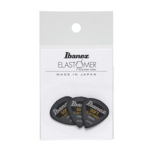 Ibanez Bel16st10shbk Hazy Black - 3 Médiators Elastomère - 1 Mm Souples