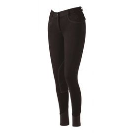 Pantalon D'équitation Equithème "Pro" - Couleur : Anthracite, Contraste Blanc, Taille : 40, Taille : Femme