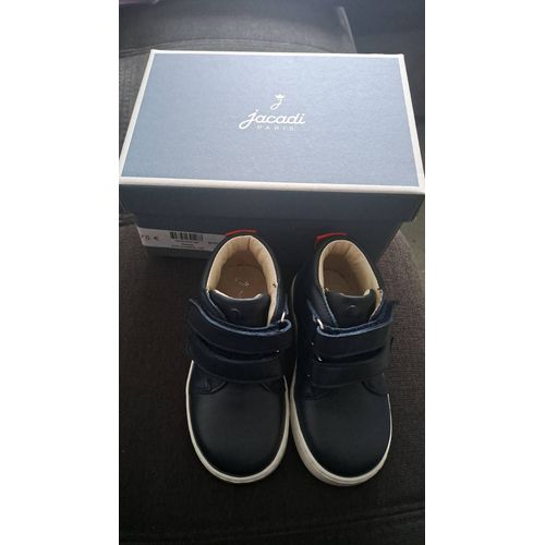 Chaussures Montantes Jacadi Garçon 22 (135mm) Cuir Bleu Marine Neuves Valeur 75eu