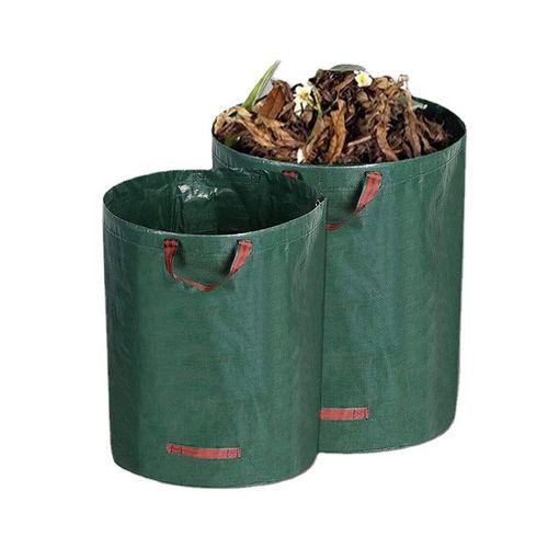 sacs de jardin 500L 50Kg sacs à ordures de déchets végétaux sacs imperméables pliables en tissu renforcé