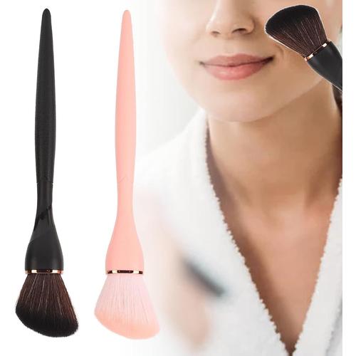 Lot De 2 Pinceaux De Maquillage, Fard À Joues En Poudre Libre Professionnel, Pinceau De Maquillage Pour Ombres À Paupières, Pinceau De Maquillage Incliné À Poils Doux 