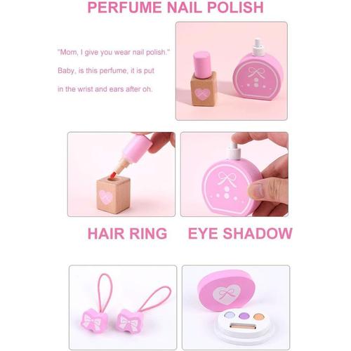 Bois Faire semblant de jouer Jouet Kit de maquillage Sac cosmétique Docteur  Imitation Jeu Jeu Jeu Jouets Pour Filles Et Garçons Intérêt Développement  Cadeau