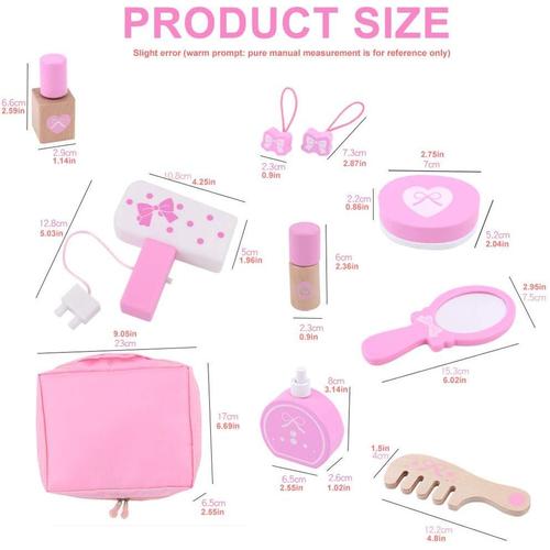 Bois Faire semblant de jouer Jouet Kit de maquillage Sac cosmétique Docteur  Imitation Jeu Jeu Jeu Jouets Pour Filles Et Garçons Intérêt Développement  Cadeau