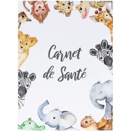 Protège Carnet De Santé - Bébé - Enfant - Animaux Mignons - 22 X 16 Cm